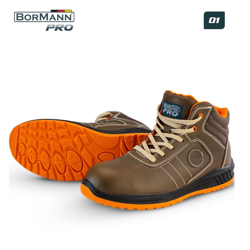 BORMANN Pro BORMANN Pro BPP8156 Μποτάκι Εργασίας O1, Δέρμα Nubuck, Dover No.46