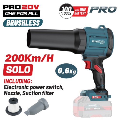 BORMANN Pro BORMANN Pro BBP5442 Φυσητήρας-Απορροφητήρας Φύλλων Compact,Brushless Μπαταρίας 20V, SOLO