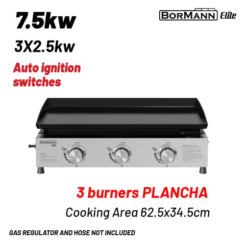 BORMANN ELITE BORMANN Elite BBQ1810 Grill Υγραερίου με 3 Εστίες Plancha