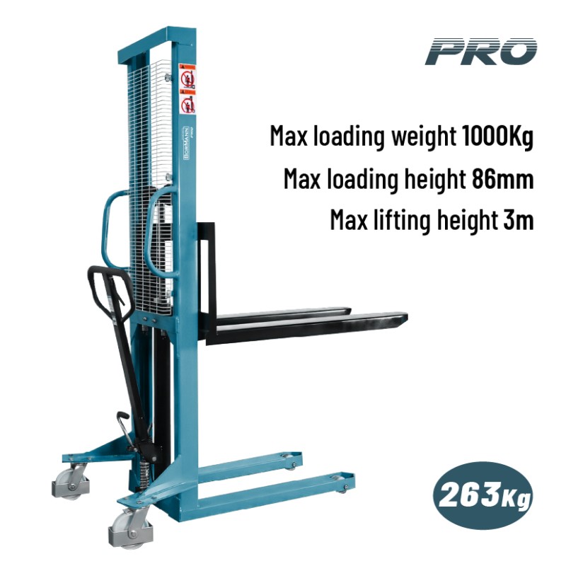 BORMANN Pro BORMANN Pro BWR5531 Περονοφόρο Χειροκίνητο Ανύψωσης 1Ton, Ύψος Ανύψωσης 3.0m