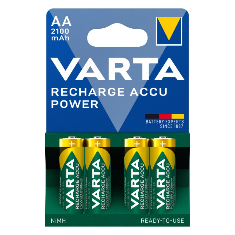 Varta VARTA ΕΠΑΝΑΦΟΡΤΙΖΟΜΕΝΗ 2100mAh συσκ.4 AA