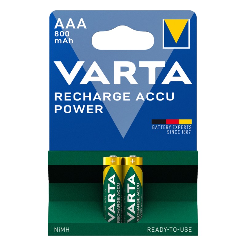 Varta VARTA ΕΠΑΝΑΦΟΡΤΙΖΟΜΕΝΗ 800mAh συσκ.2 AAA