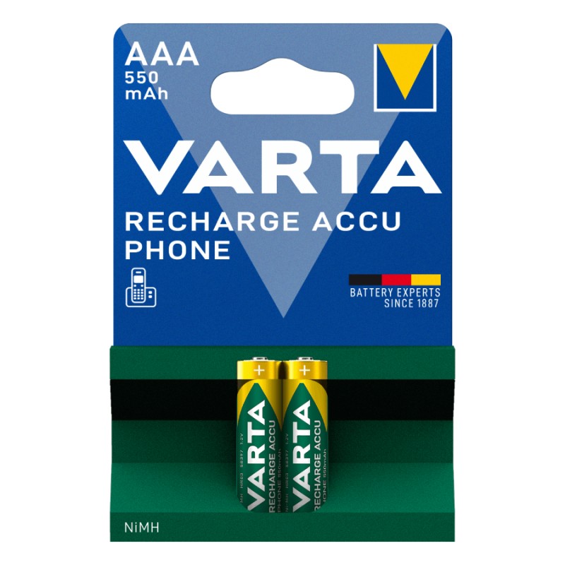 Varta VARTA ΕΠΑΝΑΦΟΡΤΙΖΟΜΕΝΗ συσκ.2 Phone Power 2 AAA 550mAh