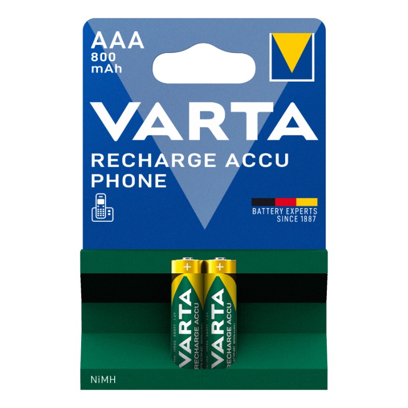 Varta VARTA ΕΠΑΝΑΦΟΡΤΙΖΟΜΕΝΗ συσκ.2 Phone Power 2 AAA 800mAh