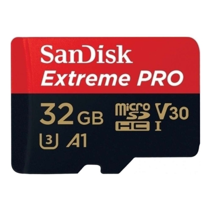 Sandisk SanDisk Extreme PRO microSDHC 32GB + SD Adapter 100MB/s V30 UHS-I U3 A1