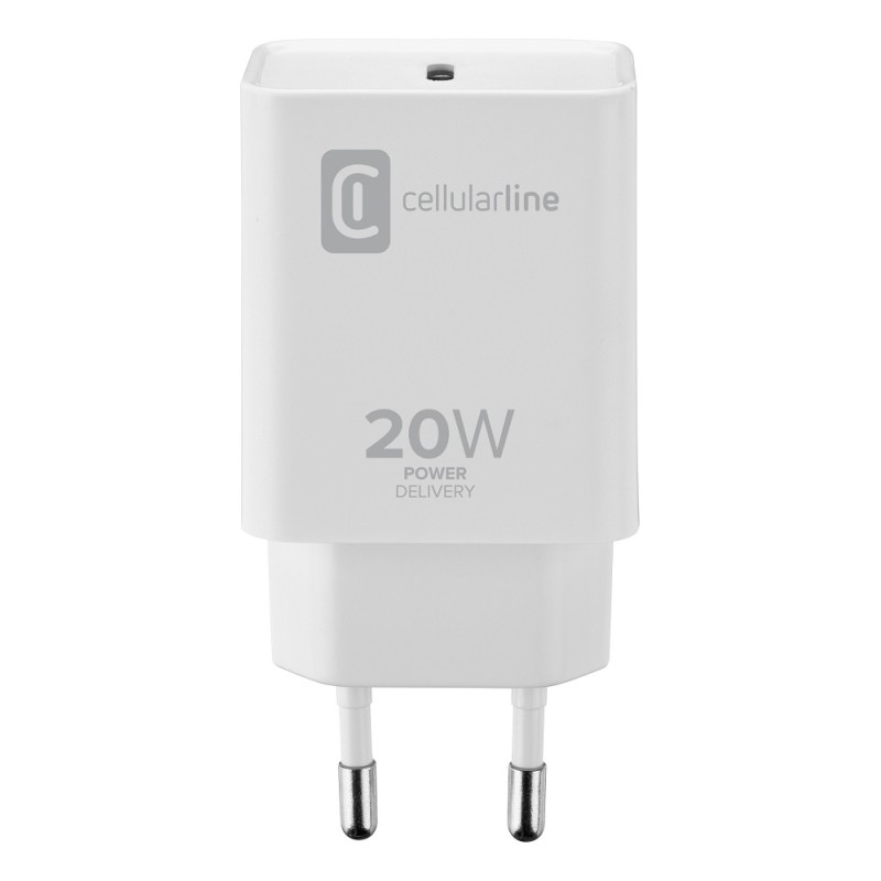 Cellular Line  CELLULAR LINE 398353 Φορτιστής Σπιτιού για Apple με Θύρα Type-C 20W Λευκός