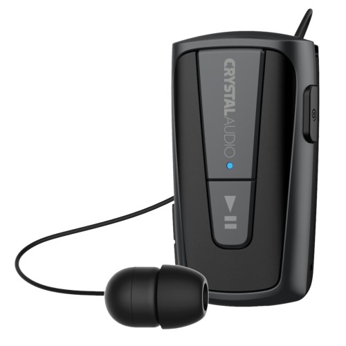 Crystal Audio R3G Retractable Bluetooth Headphones Gunmetal
