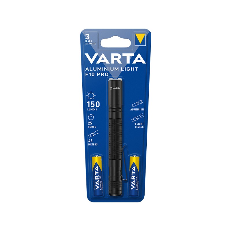 Varta VARTA Φακός LED Aluminium Light F10 + 2xAAA