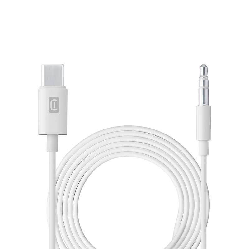 Cellular Line  CELLULAR LINE 384097 Καλώδιο Ήχου Type-C/3,5mm Aux (1m) Λευκό
