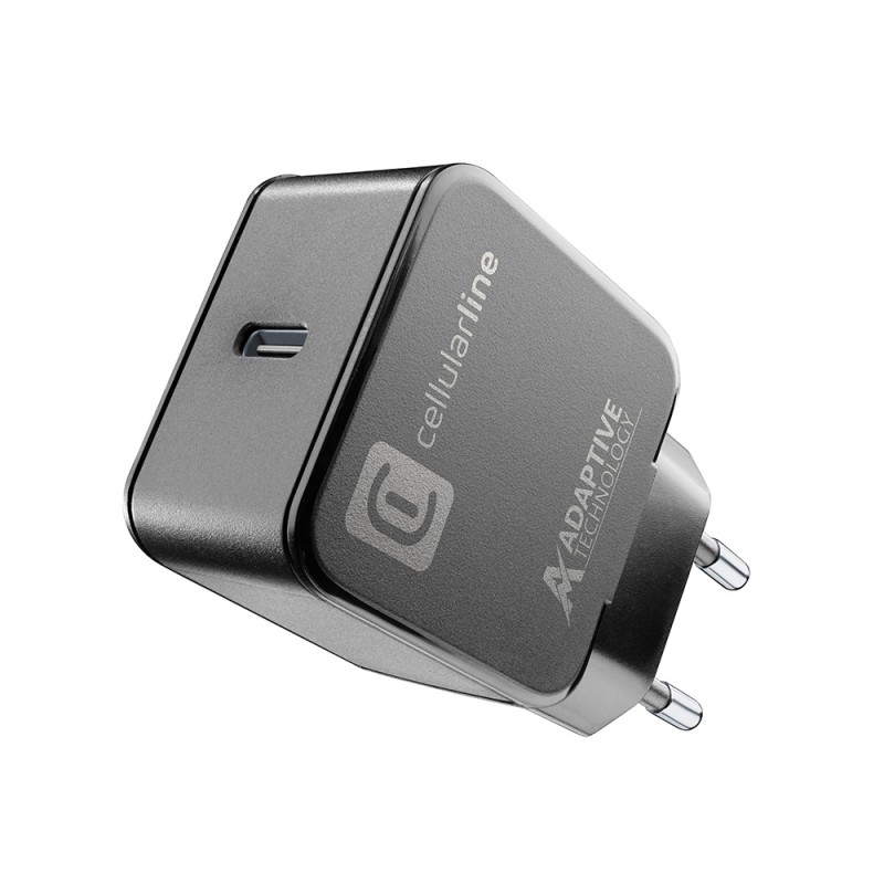 Cellular Line  CELLULAR LINE 434730 Φορτιστής Σπιτιού με Θύρα Type-C 15W Μαύρος