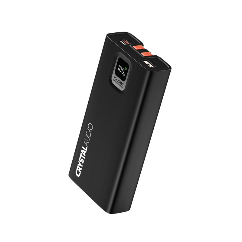 Crystal Audio CRYSTAL AUDIO PBK7K Power Bank 20000 mAh PD Dual LCD+Cable Μαύρο