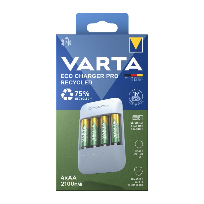 Varta VARTA Eco Charger Pro Recycled + 4xAA 2.100mAh