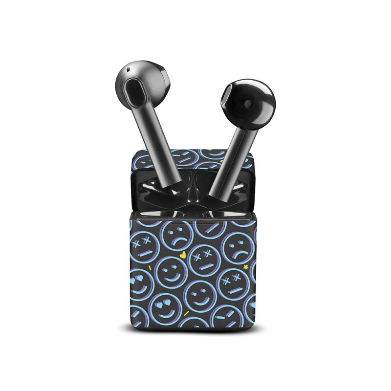 Cellular Line  CELLULAR LINE 466946 Music Sound Showy Bluetooth Ακουστικά TWS Μαύρα με Θήκη Φόρτισης Μαύρη-Μπλε