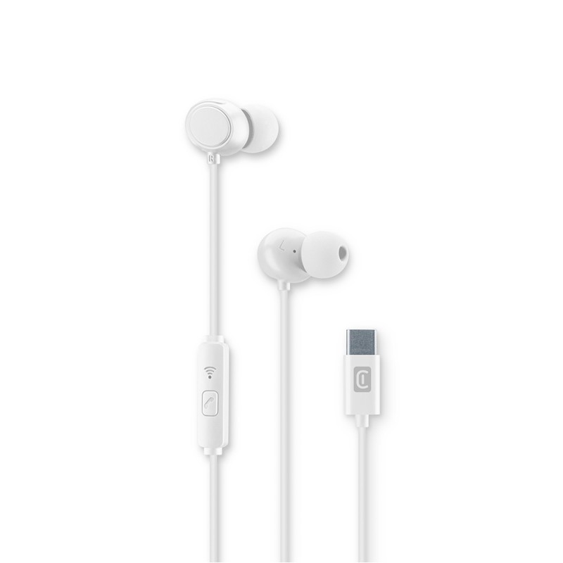 Cellular Line  CELLULAR LINE 456657 Handsfree Ακουστικά Cloud in-Ear με βύσμα Type-C Λευκά