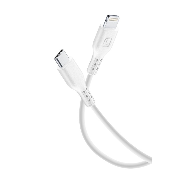 Cellular Line  CELLULAR LINE 347863 USB Καλώδιο Συγχρονισμού και Φόρτισης Type-C/Lightning (2m) Λευκό