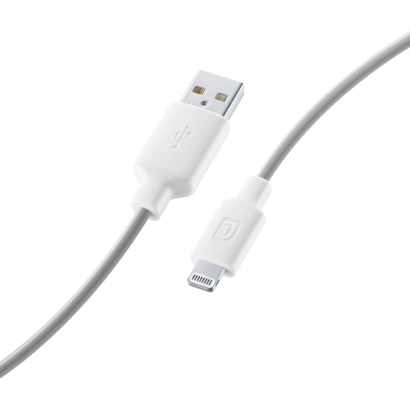 Cellular Line  CELLULAR LINE 241338 USB Καλώδιο Συγχρονισμού και Φόρτισης Lightning για Apple (1m) Λευκό