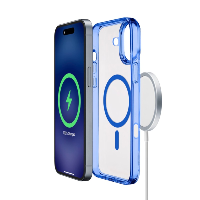 Cellular Line  CELLULAR LINE 483370 Μαγνητική Θήκη Κινητού Magsafe Σκληρής Σιλικόνης για iPhone 16 Μπλε