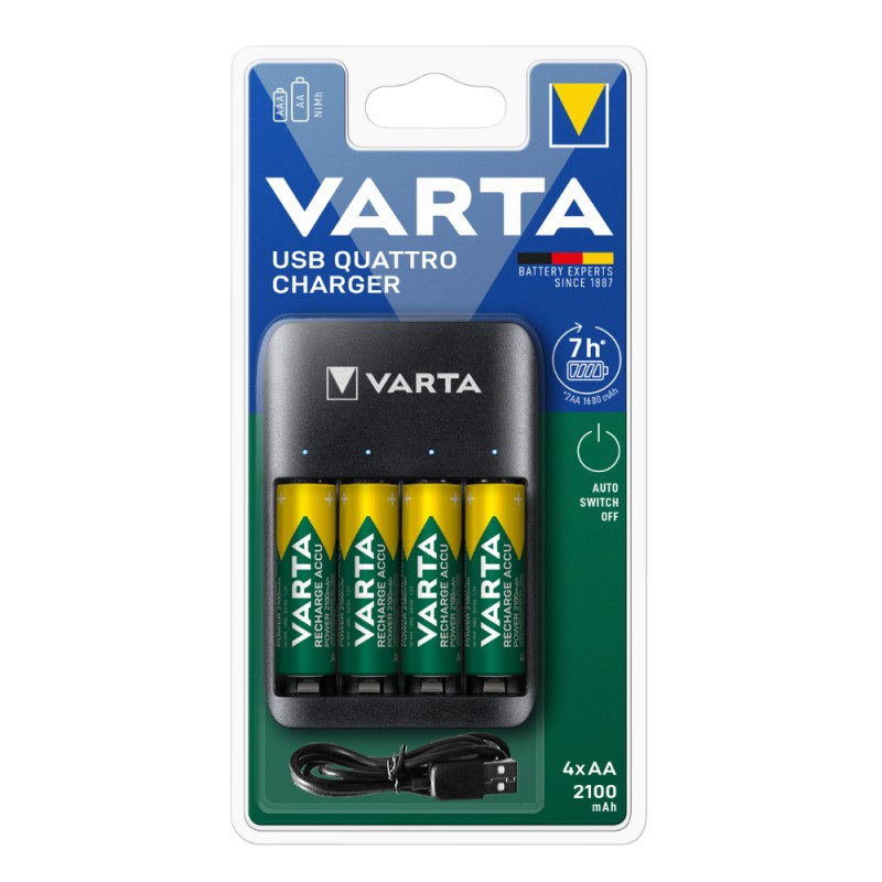 Varta VARTA USB Quattro Charger + 4xAA 2100mAh