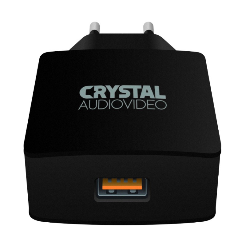 Crystal Audio CRYSTAL AUDIO QP-3 QC3.0 port 3.65-6.5V 3A 6.5-9V 2A 9-12V 1.5A Single USB Wall Charger