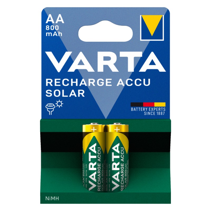 Varta VARTA ΕΠΑΝΑΦΟΡΤΙΖΟΜΕΝΗ 800mAh συσκ.2 AA SOLAR