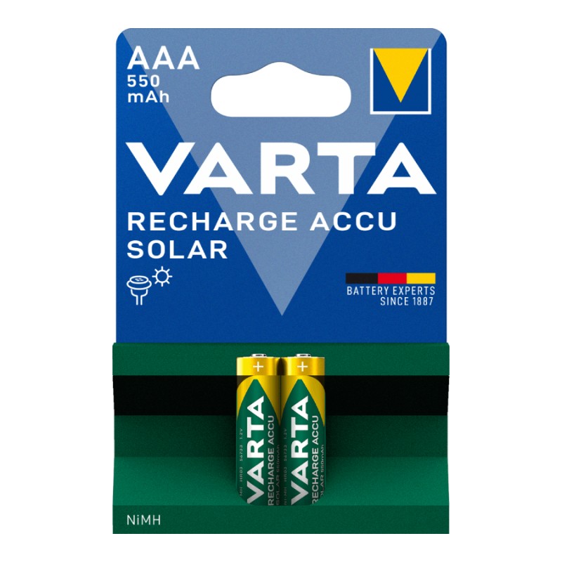 Varta VARTA ΕΠΑΝΑΦΟΡΤΙΖΟΜΕΝΗ 550mAh συσκ.2 AAA SOLAR