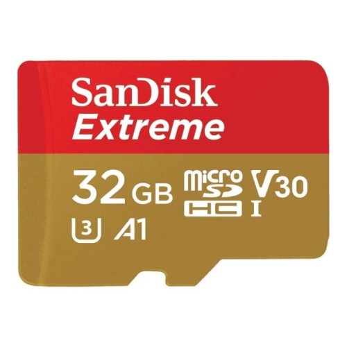 Sandisk SanDisk Extreme microSDHC 32GB + SD Adapter 100MB/s V30 UHS-I U3 A1