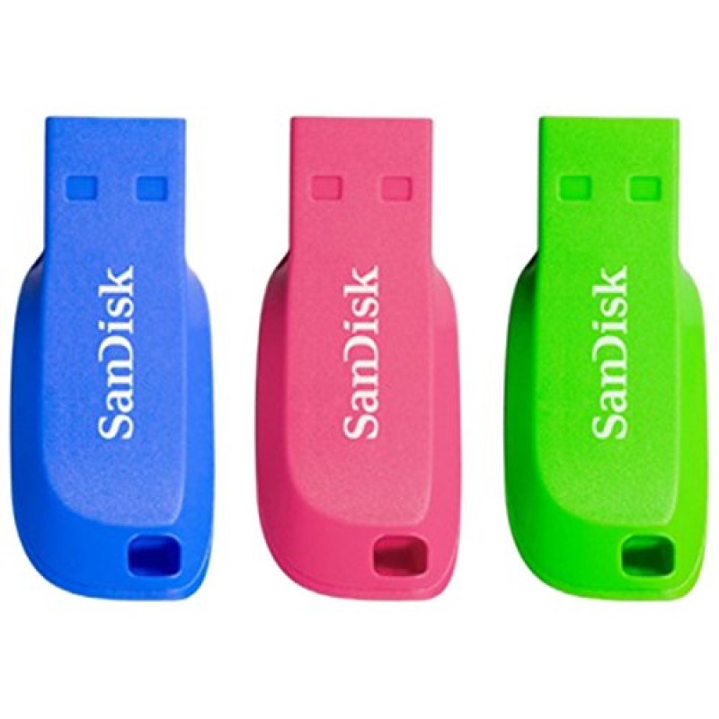 Sandisk SanDisk SDCZ50C-016G-B46T Cruzer Blade USB Flash Drive 3-pack 16GB