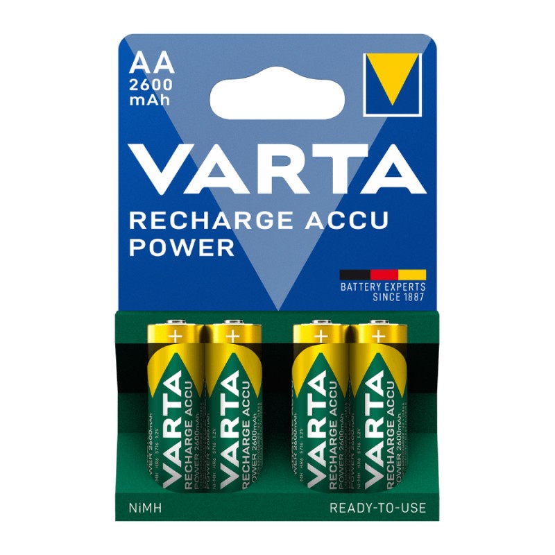 Varta VARTA ΕΠΑΝΑΦΟΡΤΙΖΟΜΕΝΗ 2600mAh συσκ.4 AA