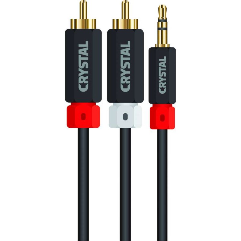 Crystal Audio CRYSTAL AUDIO JRC 1.8m M TO 2RCA M bl