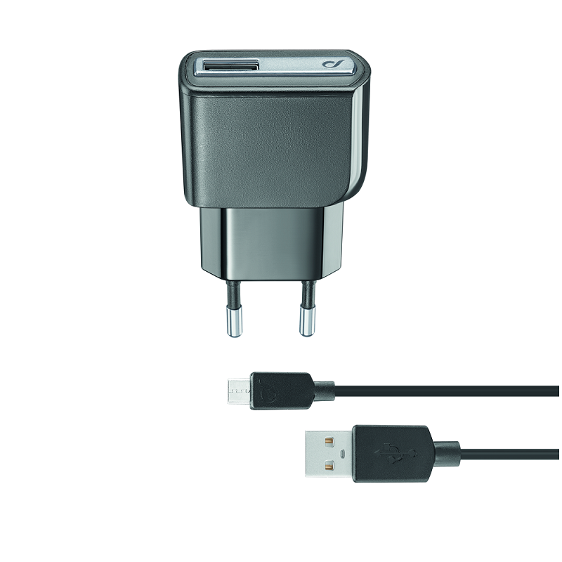 Cellular Line  CELLULAR LINE 203213 Σετ Φορτιστής για Huawei με Θύρα USB-A και Καλώδιο microUSB 5W 1A Μαύρο