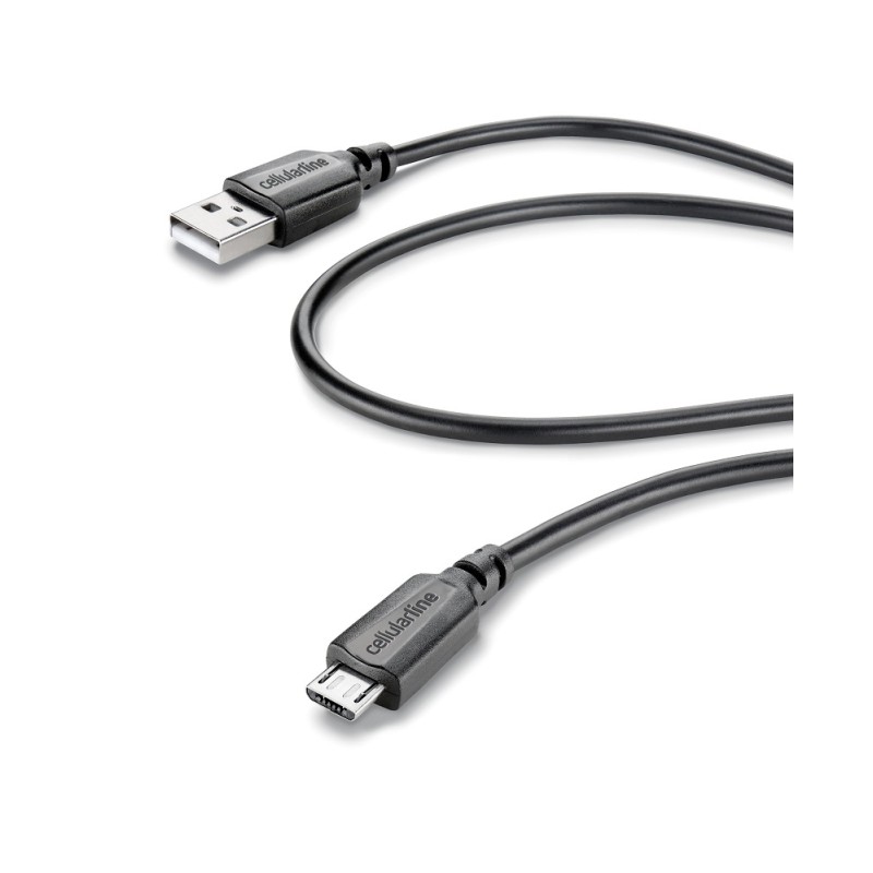 Cellular Line  CELLULAR LINE 131745 USB Καλώδιο Συγχρονισμού και Φόρτισης microUSB (1,2m) Μαύρο