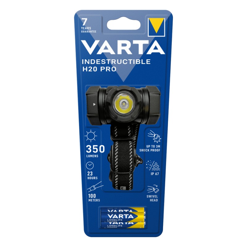 Varta VARTA Φακός Κεφαλής Indestructible H20 Pro + 3xAAA