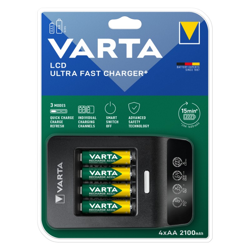 Varta VARTA 57685101441 LCD Ultra Fast Charger + 4xAA 2100mAh