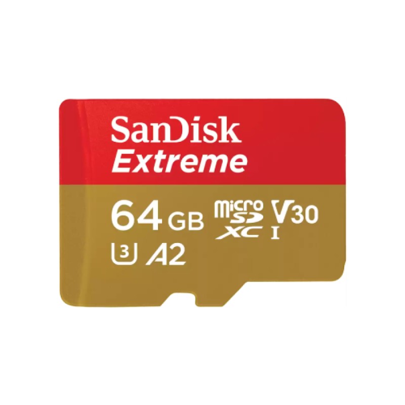 Sandisk SanDisk Extreme microSDXC 64GB + SD Adapter + 1 year RescuePRO Deluxe