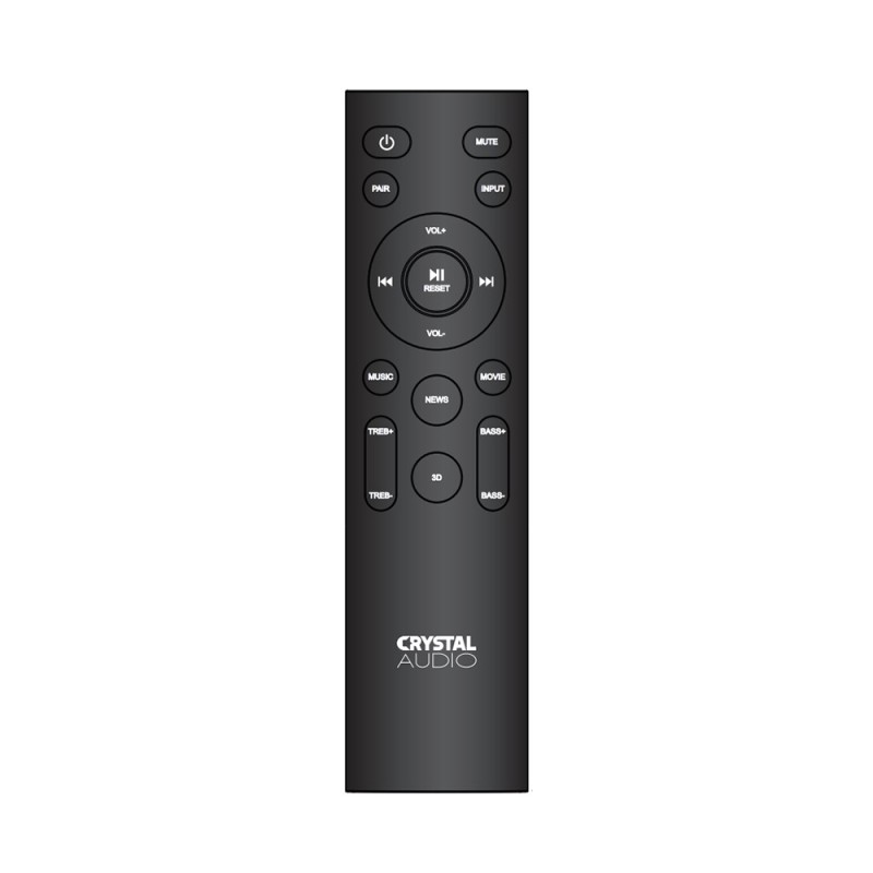 Crystal Audio CRYSTAL AUDIO REMOTE CONTROL for CASB160S, CASB240HD, CASB360