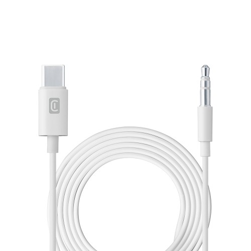 Cellular Line  CELLULAR LINE 384097 Καλώδιο Ήχου Type-C/3,5mm Aux (1m) Λευκό