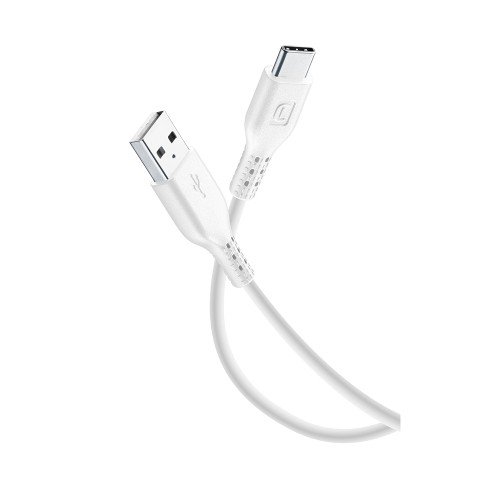 Cellular Line  CELLULAR LINE 295737 USB Καλώδιο Συγχρονισμού και Φόρτισης Type-A σε Type-C (2m) Λευκό