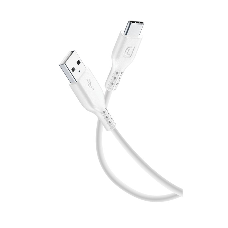 Cellular Line  CELLULAR LINE 295737 USB Καλώδιο Συγχρονισμού και Φόρτισης Type-A σε Type-C (2m) Λευκό