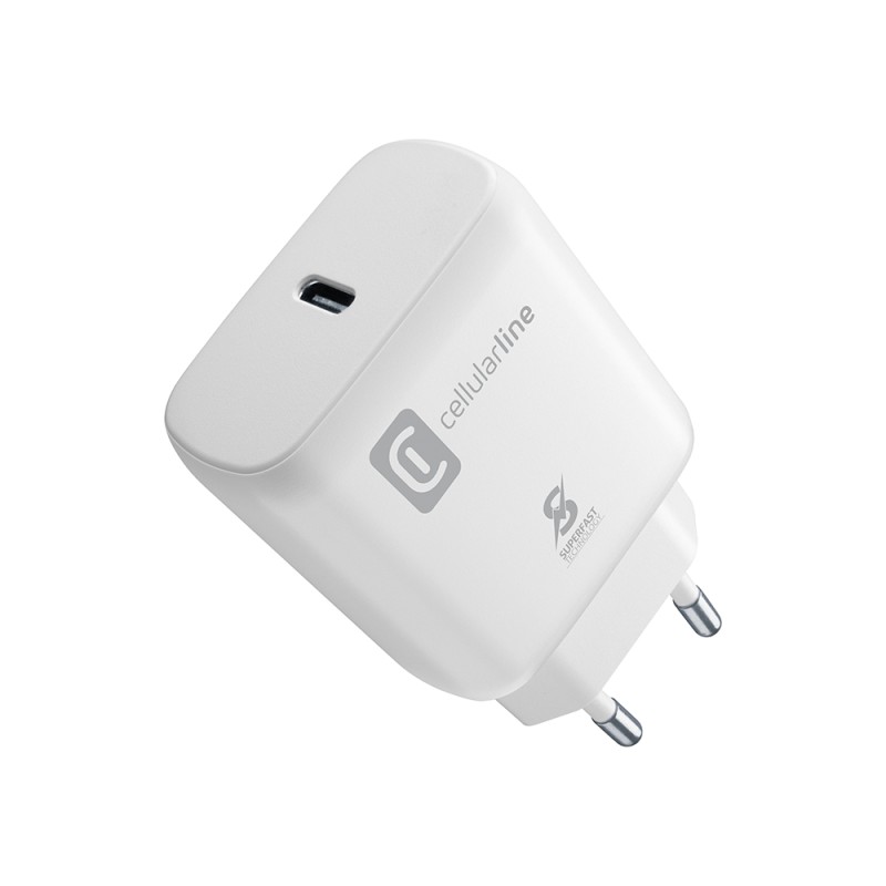 Cellular Line  CELLULAR LINE 444180 Φορτιστής Σπιτιού για Samsung με Θύρα Type-C 25W Λευκός