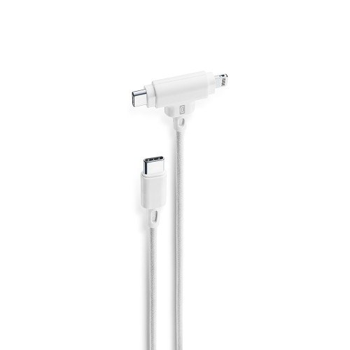 Cellular Line  CELLULAR LINE 477263 Καλώδιο Συγχρονισμού και Φόρτισης Type-C/Lightning (1,5m) Άσπρο