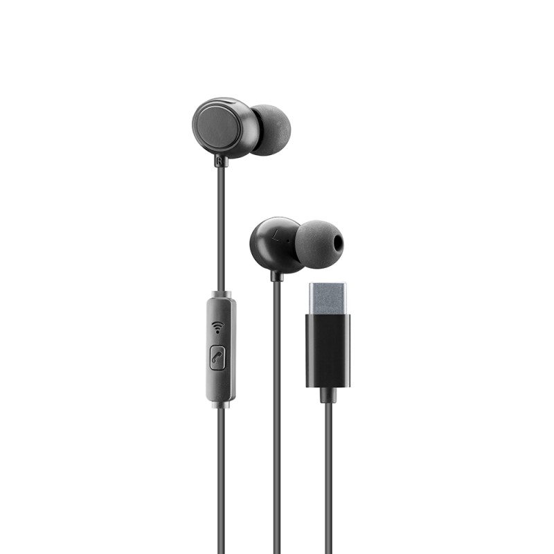 Cellular Line  CELLULAR LINE 456640 Handsfree Ακουστικά Cloud in-Ear με βύσμα Type-C Μαύρα