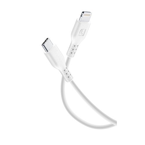 Cellular Line  CELLULAR LINE 347863 USB Καλώδιο Συγχρονισμού και Φόρτισης Type-C/Lightning (2m) Λευκό