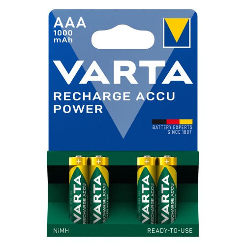 Varta VARTA ΕΠΑΝΑΦΟΡΤΙΖΟΜΕΝΗ 1000mAh συσκ.4 AAA