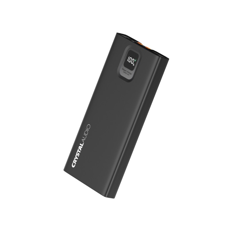 Crystal Audio CRYSTAL AUDIO PBK8 Power Bank 10000 mAh PD Dual LCD+Cable Μαύρο