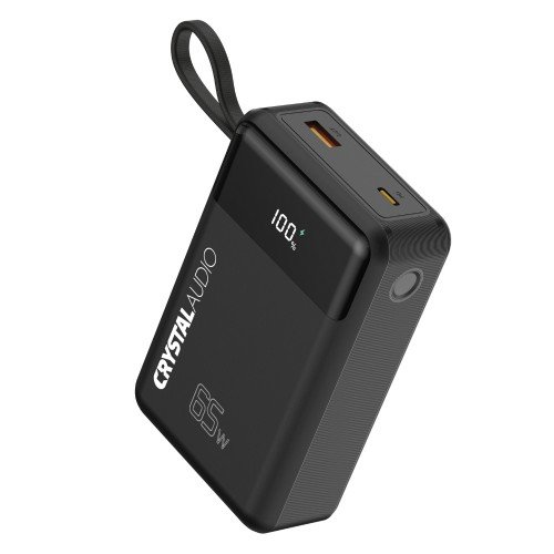 Crystal Audio CRYSTAL AUDIO PBK9 Power Bank 20000 mAh PD Dual LCD+Cable Μαύρο