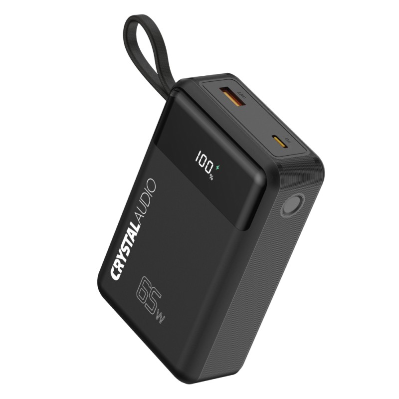Crystal Audio CRYSTAL AUDIO PBK9 Power Bank 20000 mAh PD Dual LCD+Cable Μαύρο