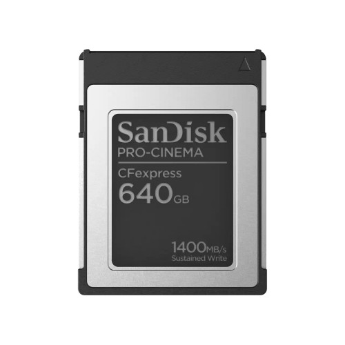 Sandisk SanDisk PRO-CINEMA CFexpress Type B Card 640GB, 1700MB/s Read, 1500MB/s Write, 1400MB/s min sustain