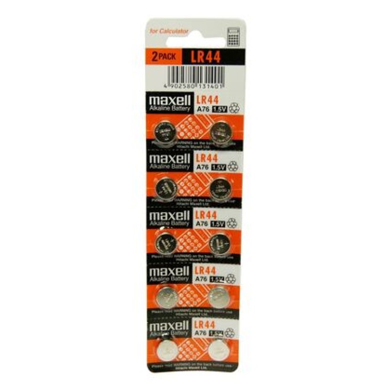 Maxell MAXELL αλκαλικές μπαταρίες ρολογιού LR44, 1.5V, 10τμχ