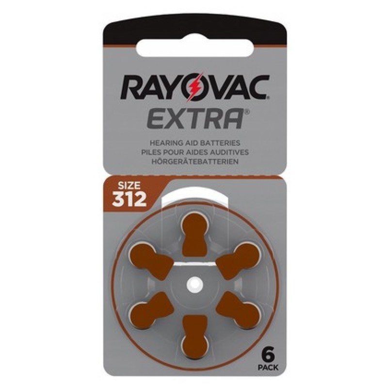 RAYOVAC RAYOVAC μπαταρίες ακουστικών βαρηκοΐας 312MF, mercury free, 1.4V, 6τμχ