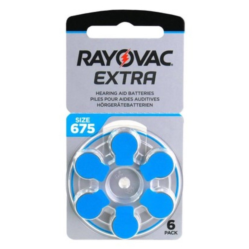 RAYOVAC RAYOVAC μπαταρίες ακουστικών βαρηκοΐας 675MF, mercury free, 1,45V, 6τμχ